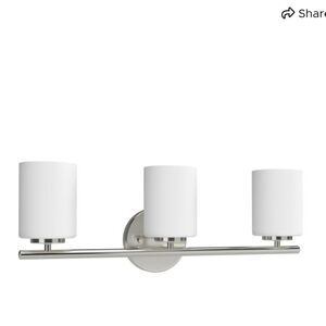 ​Progress Lighting P2159-09 Replay 22 in. 3-Light Brushed Nickel Vanity Light